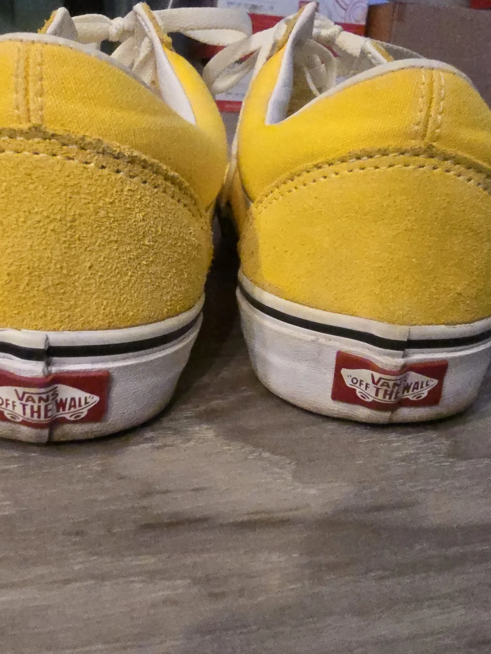 Vans Yellow Low-Top Sneakers with White Stripe